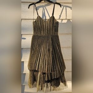 Marc Jacobs Gold Multi Tulle Party Homecoming Prom Dress Black Glittery 4 NWT